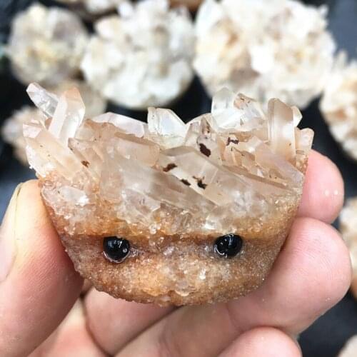 Top Quality Dropshipping Natural Crystal Cute Hand carving gemstones animals reiki Clear cluster healing stones for home decor 1