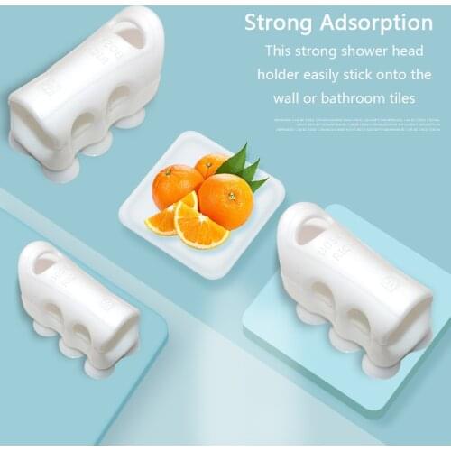 Removable Silicone Shower Head Holder Bracket White Practical Suction Cup Handheld Household Bathroom Tool Accessories Dropship