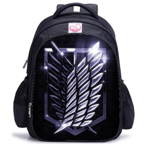 16 Inch Attack on Titan Children School Bags Orthopedic Backpack Kids School Boys Girls Mochila Infantil Catoon Bag