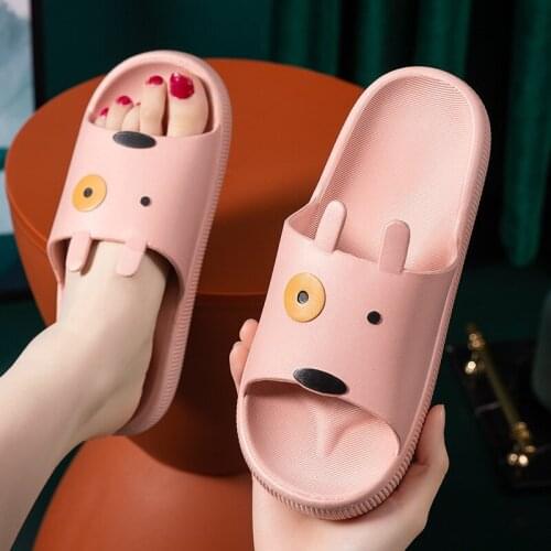Women Summer Beach Slides Cartoon Men Slippers Sandals Flip Flops Household Couple Indoor Non-slip Home Bathroom Shoes