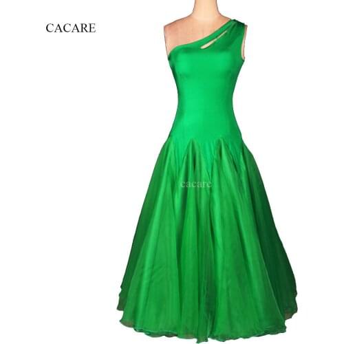 Standard Ballroom Dress Costume Dance Competition Dresses Waltz Gown Tango Customize D0106 Big Sheer Hem
