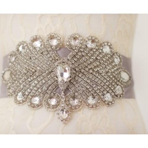 Wedding Belt Bridal Belt Sash Belt Crystal Rhinestone Rhinestone belt peacock theme atmosphere, luxurious