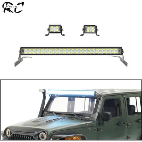 RC Car Roof Lamp LED Light Bar with CH3 Control Module for 1:10 RC Crawler Axial SCX10 90046 for Jeep Wrangler JK Rubicon Body