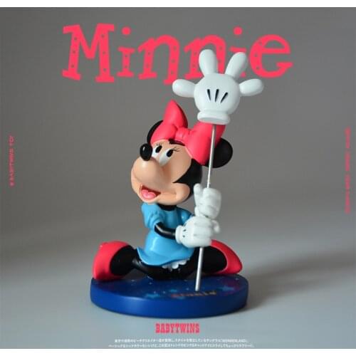 1PCS 14cm DIsney Minnie mouse photo clip ornament model cute doll cartoon stationery collection ornament