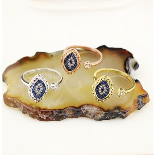 10pcs/lot crystal inlay rings fashion adjustable ring, exquisite cz charm jewelry, cz charm ring jewelry