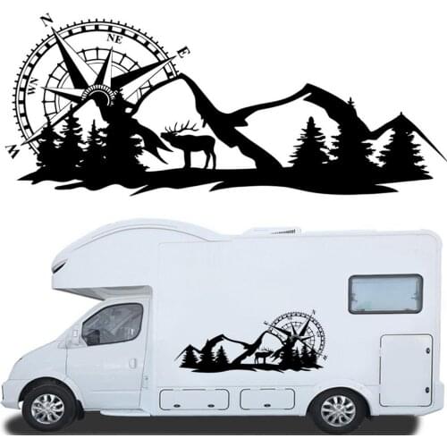 2PCS Car Body Stickers Large Compass Car Sticker Auto Navigation Decals Decal Auto Decoration Sticker Car Styling