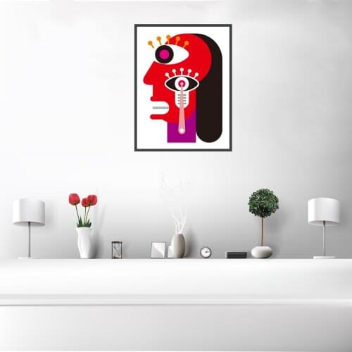 Abstract Cartoon Colourful Characters Picture Poster Canvas Print Painting Wall Art Living Room Home Decoration