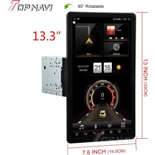 TeslaStyle 13.3 Inch Android 10.0 Auto Radio Player 4G LTE 2 Din Rotatable Universal Carplay Radio Car Video Auto Stereo DVD GPS