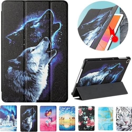 For Samsung Galaxy Tab S7 Plus S7 FE Case Kids Cartoon Cat Wolf Tiger Cover Funda Tablet for Samsung Tab S7 S7 FE S7 Plus Case