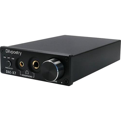 Dilvpoetry DAC-X7 Decoder CM6642+ESS9018K2M+TPA6120+OPA2134+NE5532 Fiber Coaxial USB DAC 3.5mm/6.5mm earphone plug