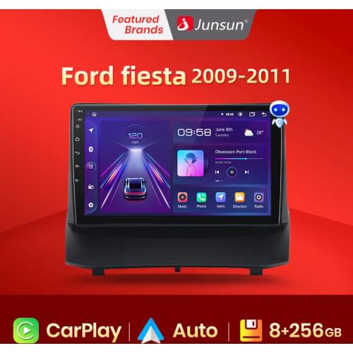 Junsun V1 2G+32G Android 10.0 DSP For Ford Fiesta 2009 2010 2011 Car Radio Multimedia Video Player Navigation GPS 2 din DVD