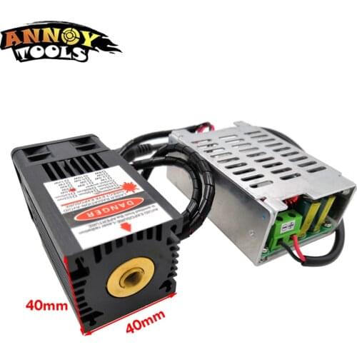 15000mW 450nm 40 mm Fixed Focus Laser Head Engraving Module Diode Metal Marking Good Heat Dissipation Wood Cutting For Engraver