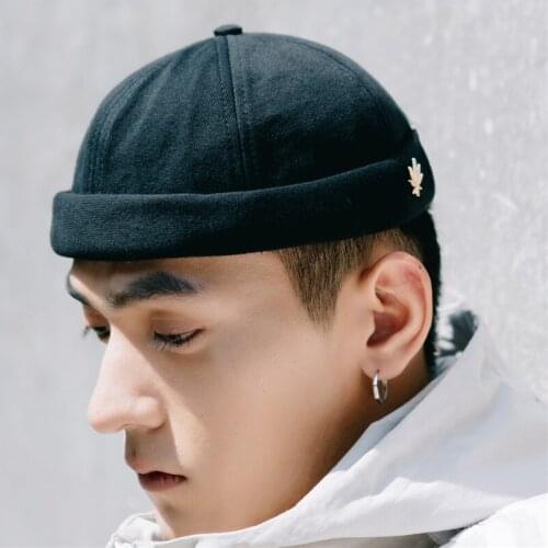 Fashion Casual Melon Cap Men Autumn Winter Warm Solid Beanie Hat Unisex Hip Hop Skullcap Adjustable Hats