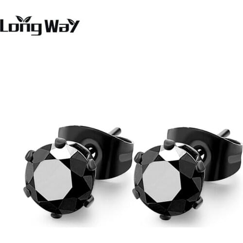 LongWay 8 colors sets Brand Crystal Stud Earrings For Women Wedding Ethnic silver Color Earrings Fashion Jewelry SER160139-3