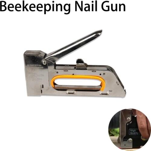 Beekeeping High Quality 4/6 / 8MM Heavy Pistol Gun Furniture Stapler For Beehive Frame Paper Woodworking Nail Gunning Apiculture