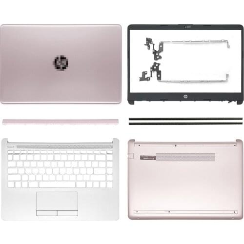 New Laptop LCD Back Cover Front Bezel Hinges Palm Rest Bottom Case For HP 14-CF 14-DK 14-DF Top Back Case L24469-001 Silver Gold