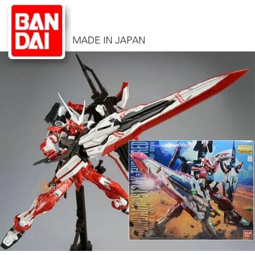 Original Bandai Gundam Model PB MG1/100 MBF-P02VV Gundam Astray TurnRed Mobile Suit Kids Toys