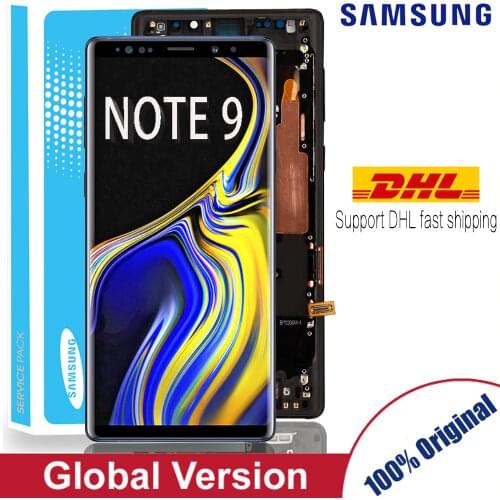 6.4'' Original Super AMOLED LCD with frame for Samsung Galaxy Note 9 Note9 N960F Display Touch Screen Digitizer Assembly