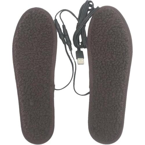 High quality USB Heated Shoe Insoles Berber Fleece Soft Washable Foot Warmer Heated Insoles #W0