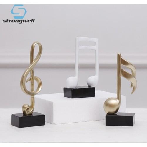 Strongwell Modern Minimalist Music Trophy Stave Music Symbol Piano Room Statue Crafts Home Decoration Accessories Birthday Gifts