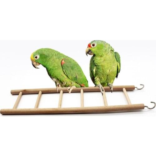 Parrot Toy Pet Supplies Bird Cage 1Pcs Climbing Stairs Rocking Scratcher Perch 6 Ladders Hamsters Products Wooden Ladder