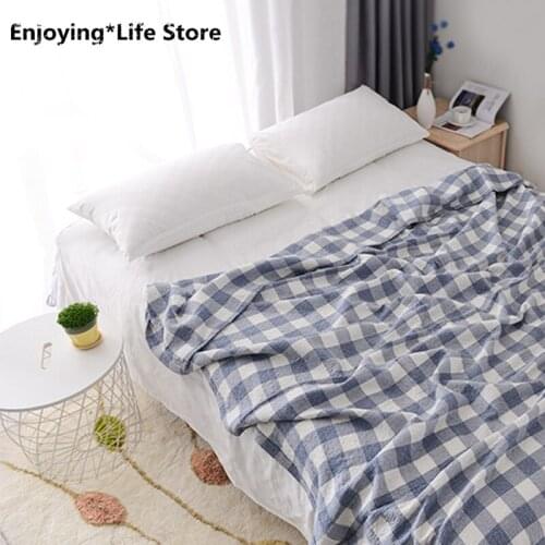 Japanese Blanket Pure Cotton Washed Three-layer Gauze Blanket Single Double Summer Cool Quilt Blanket Summer Thin Blanket