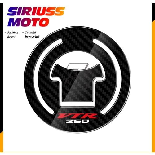 3D Carbon-look Motorcycle Fuel Gas Cap Protector Decals Case for HONDA VTR250 VTR 250 1997-2012