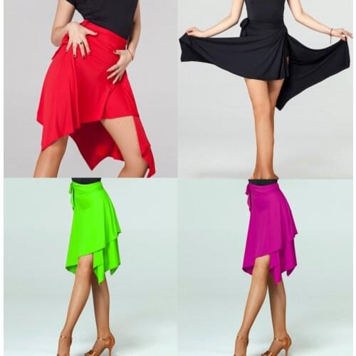 Latin Dance Skirt Adult Professional Dancing Triangle Apron Skirt Women High Quality Rumba Samba Latin Practice Dance Dress