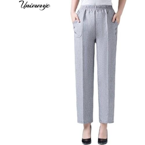 Women Trousers Straight Pants High Waist Casual Female Pantalon Femme Calca Feminina Khaki Beige Plus Size Donna Pantaloni F140