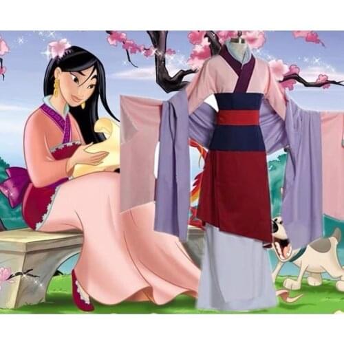 OLOMLB Hua Mulan Dress Pink Princess Dress Cosplay Costume Custom Made Dresses Size S-XXL Tailor-made Plus Size