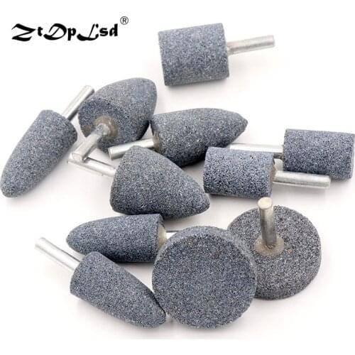 ZtDpLsd 1Pcs High Efficiency Cylinder Cone Corundum Grinding Head Polishing Polisher Head Replacement Manicure Nail Drill Bit