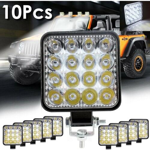 10pcs 48w led work light car led bar lights offroad Fog fog lights 4x4 LED Tractor Headlight Spotlight for Truck ATV Pickup SUV