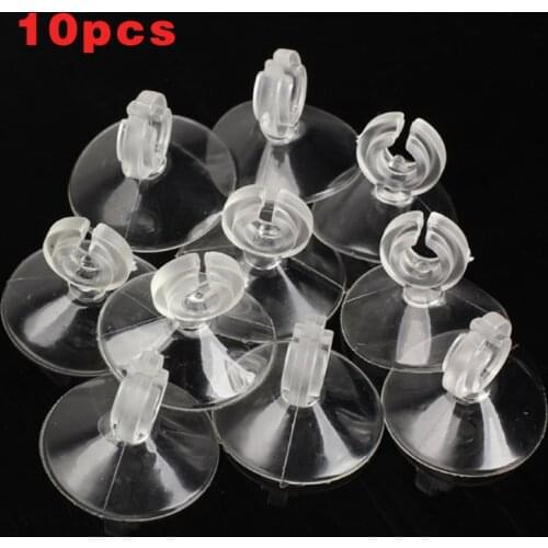 10 Pcs/Set Aquarium Sucker Suction Cup for 4/6mm Air Line Pipe Tube Wire Holder AUG889