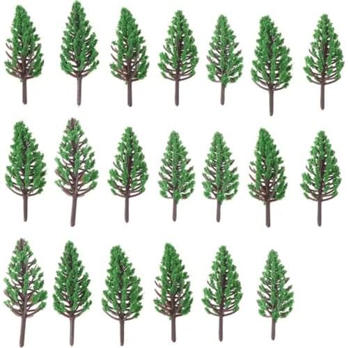 11XE 20pcs Model Trees Park Street Railroad House Layout Green Landscape Scenery