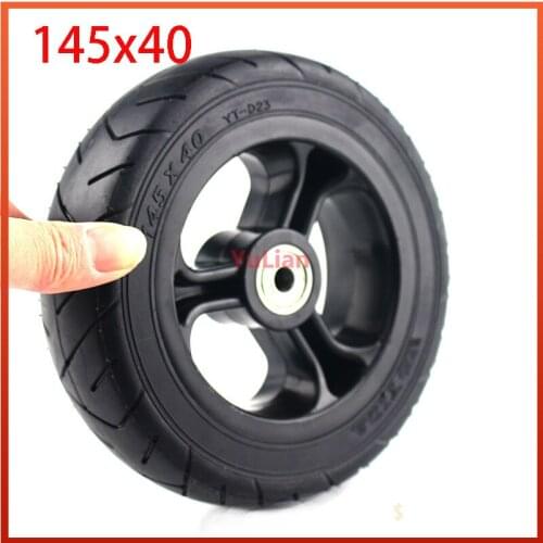 145x40 Solid Tire Wheel for Fast Wheel F0,Jackhot Carbon Fiber Electric Scooter 5.5 Inch Tubeless Tyre With Plastic Rim