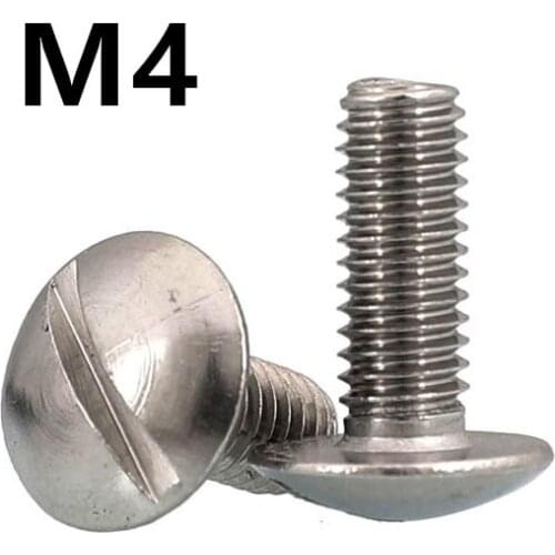 20pcs/lot M4x6/16mm GB947 Stainless steel 304 material extra large flat head slotted screw