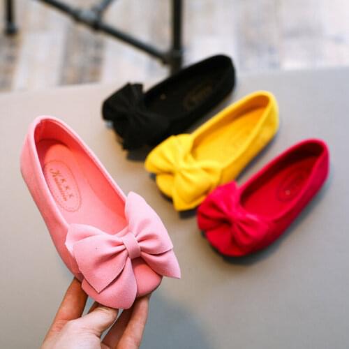 2019 New Arrival Lovely Children Kid Girls Princess Shoes Kids Girls Bowknot Casual Fashion Single Shoes Dance Shoes