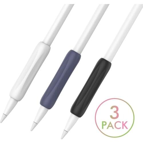 3PACK Silicone Protective Cover Sleeve Compatible With Apple Pencil 1st Anti-scratch Comfortable Stylus Pen Grip Case for iPad