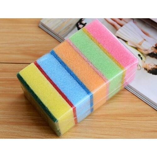 8.3 cm* 3 cm Wholesale Multifunction Soft Sponge Wash Dish Cleaning Brushes 6 packs/Lot