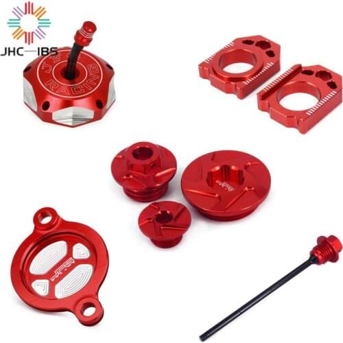 Motorcycle Dipstick Part Plug Engine Chain Billet Oil Filter Cover Engine Timing Oil Plug Set For Honda CRF250R 2010-2016