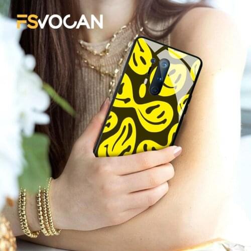 Trippy Smiley Face For OnePlus 7 8 9 7T Pro Phone Case Cover Funny Ghost Smile Cartoon Cute Coque Mobile Accessories Bumper Capa