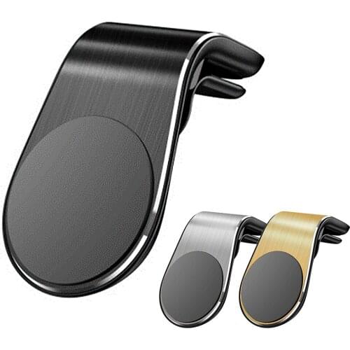 Phone Holder Magnetic Suction Mobile Phone Clip Car Phone Stand Air Outlet Mobilephone Bracket Automobile Navigator Metal Mini