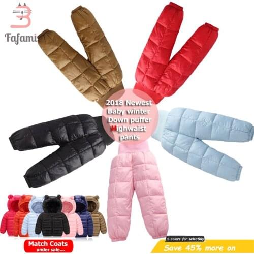 Baby pants for boys girl leggings Baby winter clothes Down puffer Warm Windproof kids legging Children boy girls pant outfits