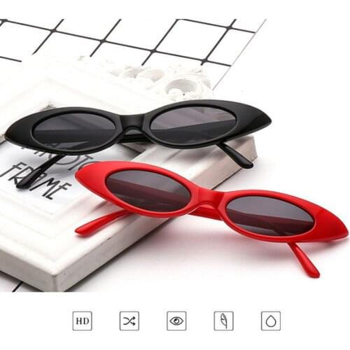 Elliptical Frame Cat Eye Sunglasses Women Men Vintage Gradient Glasses Retro Sun Glasses Female Eyewear Fashion Drive Outdoor