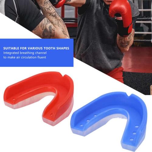 2pcs Outdoor Sports EVA Teeth Protector Brace Football Basketball Boxing Mouth Guard for Competition Training Health Care a