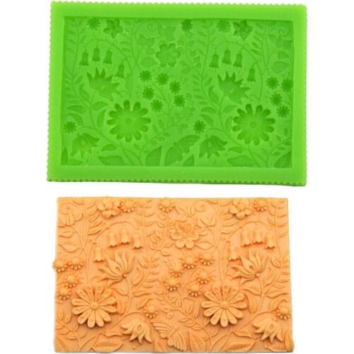 Lovely Little Flower leaf silicone fondant cake border decoration mould chocolate sugarcraft mold wedding cake mould