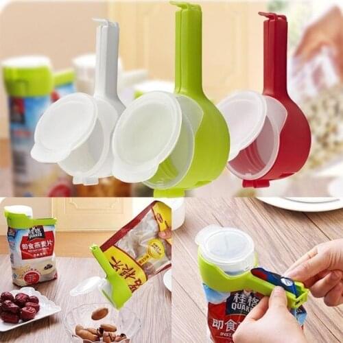 Healthy Food Sealing Clip with Discharge Nozzle Plastic Bag Moisture Sealing Clamp Convenient Food Saver Kitchen Snack Tool