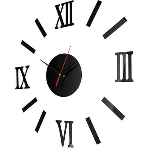 Hot Selling Products Acrylic Hanging Clock Mirror Sticker Clock Roman Digital Wall Mounted Clocks Silent Models