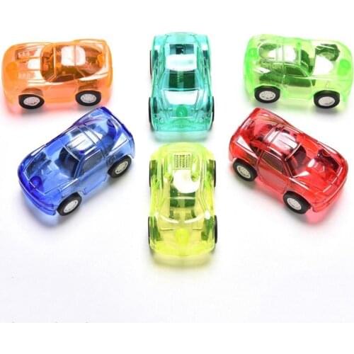 Toy Car Candy Color Transparent Plastic Cute Mini Pull Back Car Model Play Vehicles Models for Children Kids