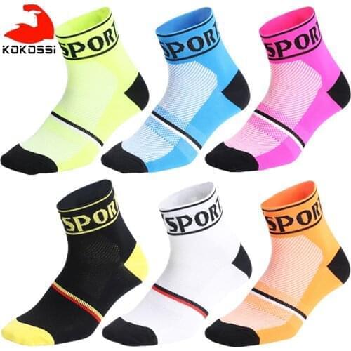 KoKossi Cycling Running Socks Bicycle Socks Basketball Climbing Marathon Sports Socks Breathable Comfortable Soft Skin-friendly